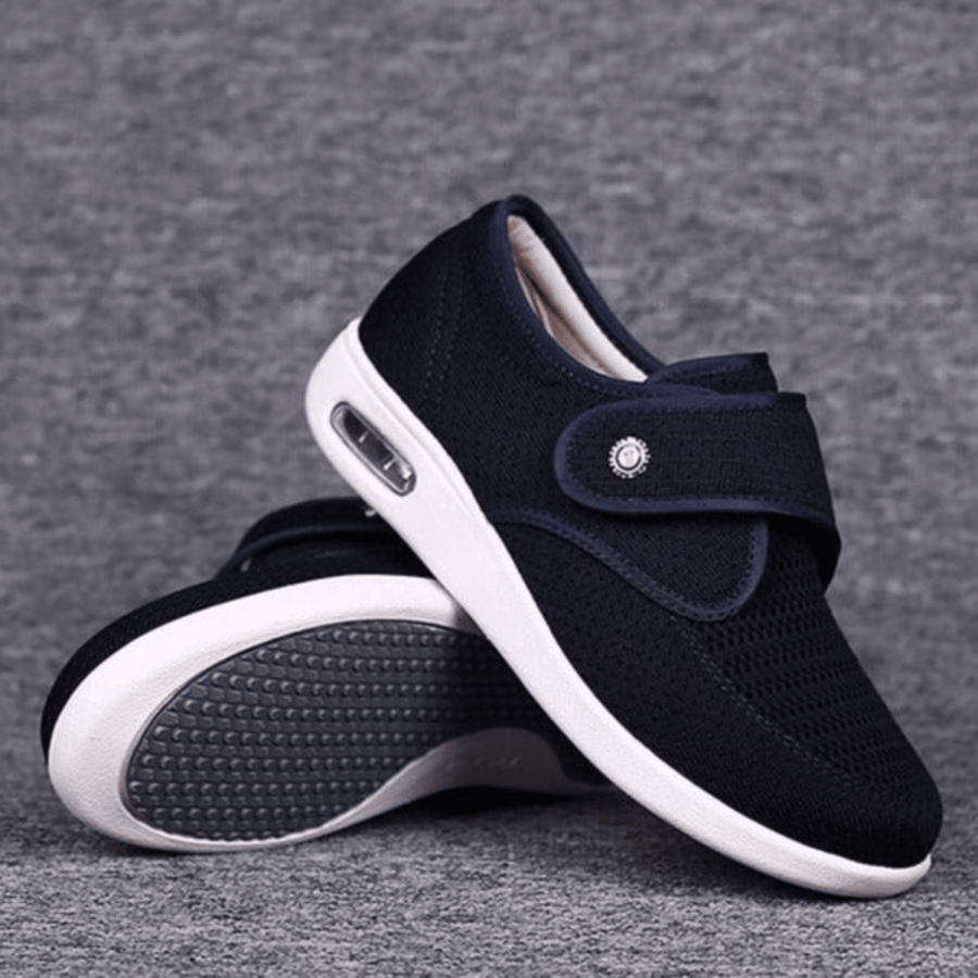 Damen Sneaker Mit Komfortsohle Und Klettverschluss