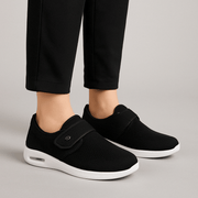 Damen Sneaker Mit Komfortsohle Und Klettverschluss