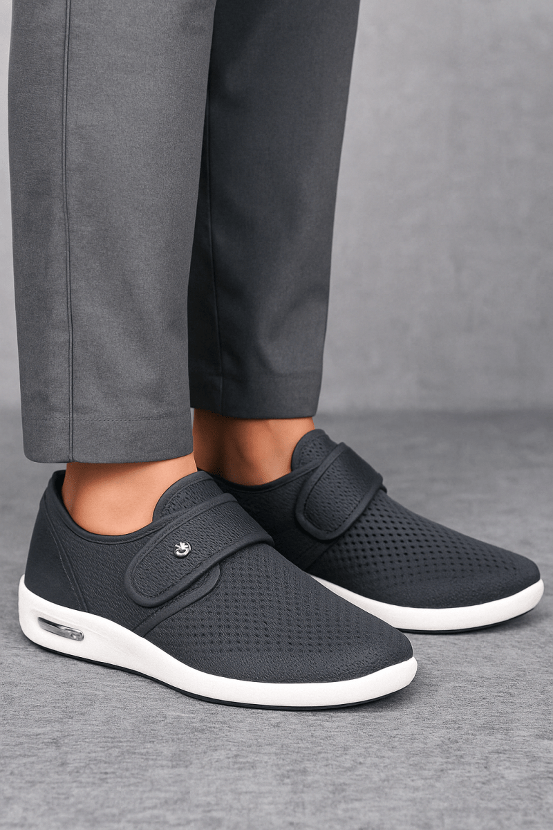 Damen Sneaker Mit Komfortsohle Und Klettverschluss