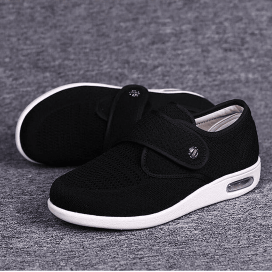 Damen Sneaker Mit Komfortsohle Und Klettverschluss