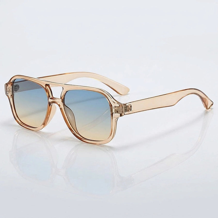 Damen-Sonnenbrille im Aviator-Stil mit Doppelsteg