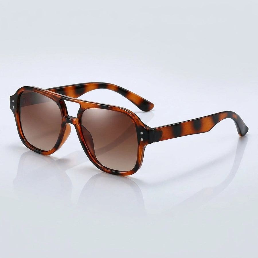 Damen-Sonnenbrille im Aviator-Stil mit Doppelsteg