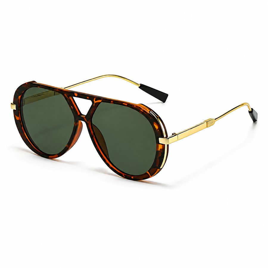 Damen Sonnenbrille mit runden Gläsern und schlanken Bügeln