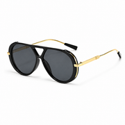 Damen Sonnenbrille mit runden Gläsern und schlanken Bügeln