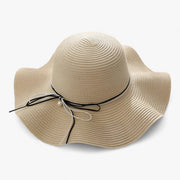 Damen Sonnenhut mit breiter Krempe und Schleife