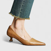 Damen Spitze Slip-On Pumps mit Niedrigem Absatz