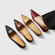 Damen Spitze Slip-On Pumps mit Niedrigem Absatz
