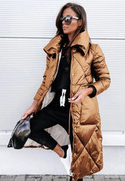 Damen Steppjacke mit hohem Kragen und Reißverschluss