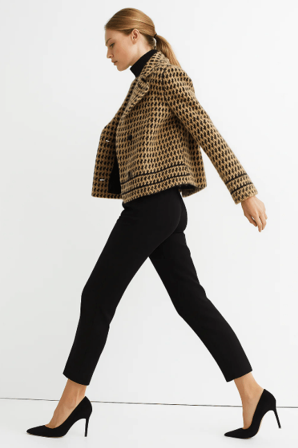 Damen Strick Jacke Hahnentritt