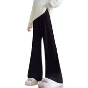 Damen Strickhose mit weitem Bein und elastischem Bund