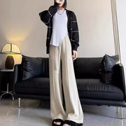 Damen Strickhose mit weitem Bein und elastischem Bund