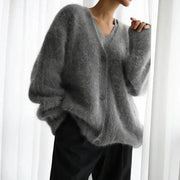 Damen Strickjacke mit Knöpfen und weichem Finish