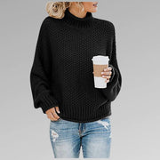 Damen Strickpullover mit Rollkragen und langen Ärmeln