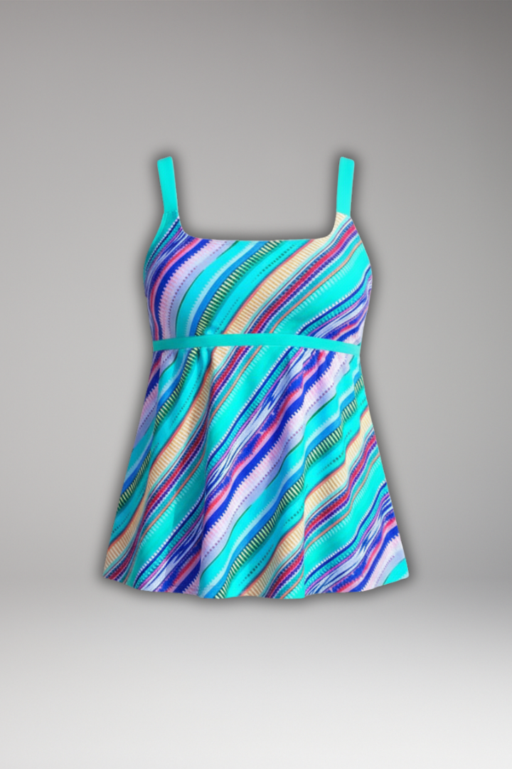 Damen Tankini Set mit gemustertem Oberteil und Shorts