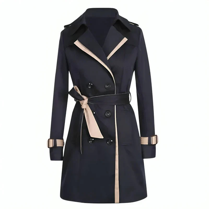 Damen Trenchcoat mit doppelter Knopfreihe und Gürtel