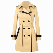 Damen Trenchcoat mit doppelter Knopfreihe und Gürtel