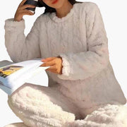 Damen Zweiteiliges Pyjama-Set mit Struktur
