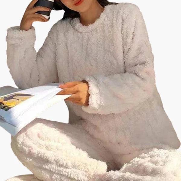 Damen Zweiteiliges Pyjama-Set mit Struktur