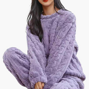 Damen Zweiteiliges Pyjama-Set mit Struktur