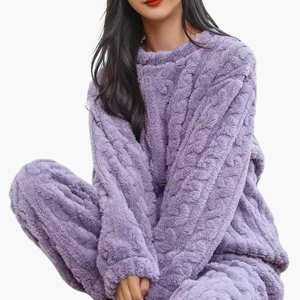 Damen Zweiteiliges Pyjama-Set mit Struktur