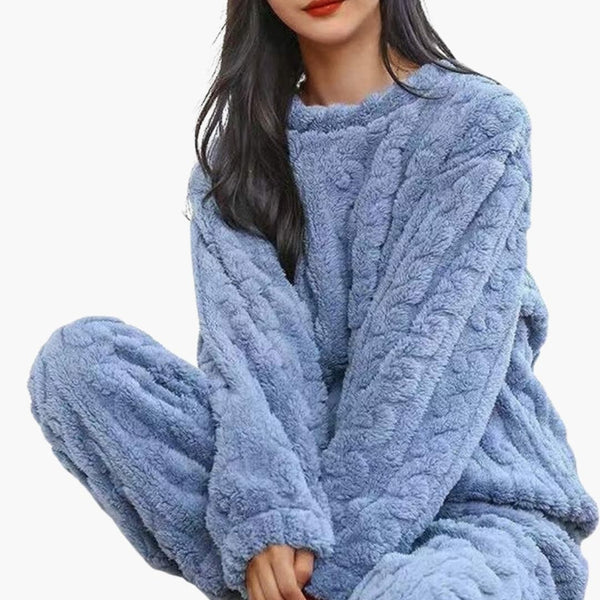 Damen Zweiteiliges Pyjama-Set mit Struktur