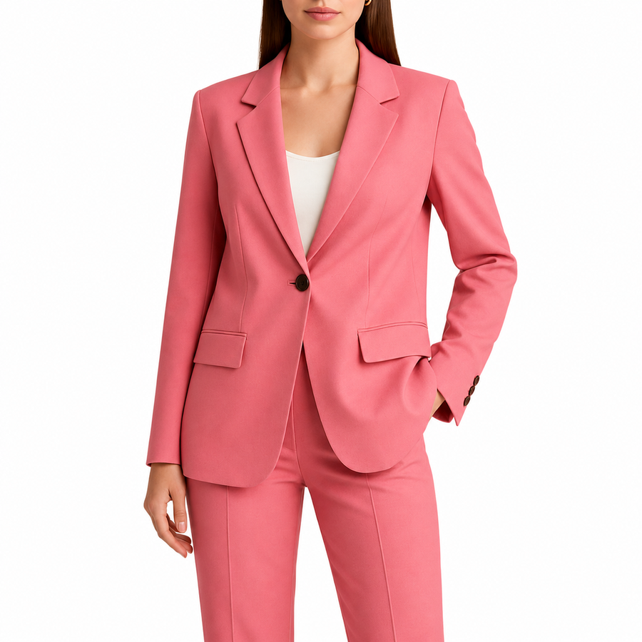 Damen Zweiteiliges Set mit Blazer und Hose mit Reverskragen