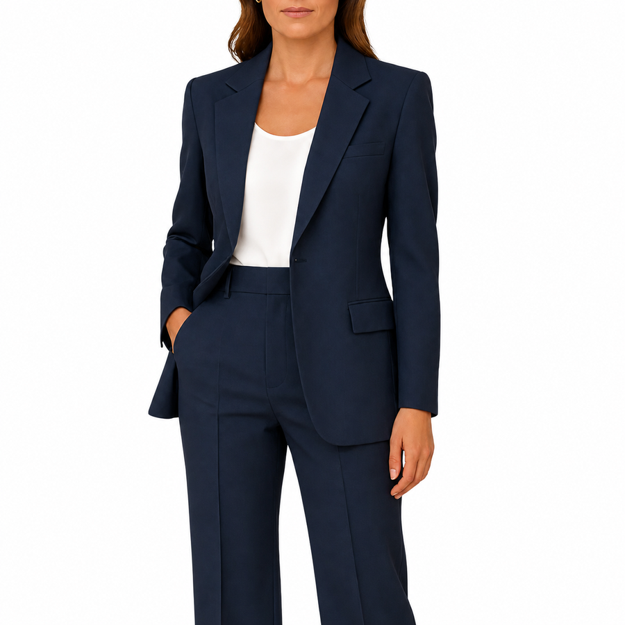 Damen Zweiteiliges Set mit Blazer und Hose mit Reverskragen