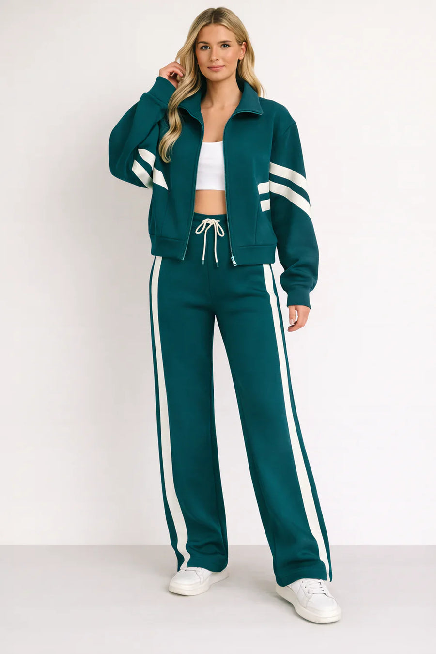 Damen Zweiteiliges Set mit Reißverschlussjacke und Hose
