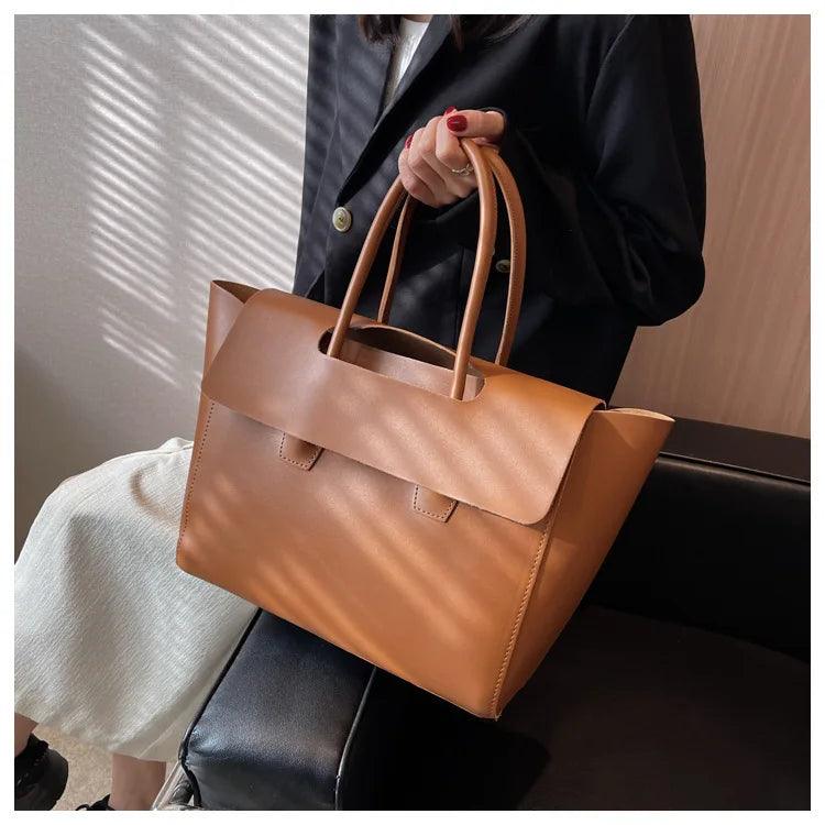Luxuriöse Vegane Leder Tote Bag – Damen Shopper Handtasche