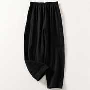 Damenhose mit elastischem Bund und geradem Bein in voller Länge