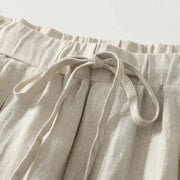 Damenhose mit hohem Bund, weitem Bein, Kordelzug und Seitentaschen
