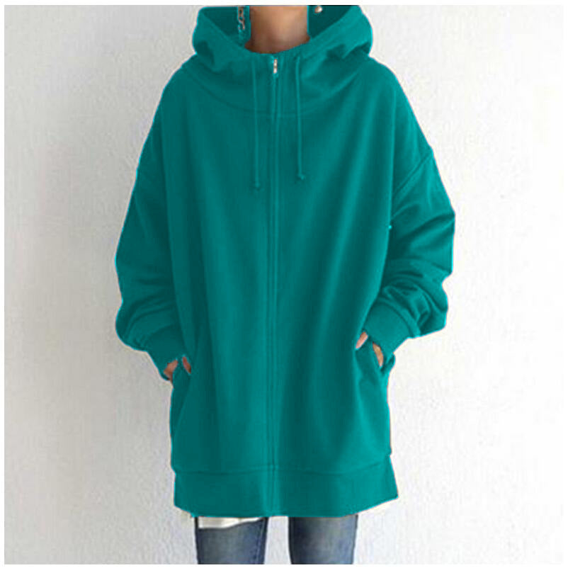 Damenjacke Oversized mit Reißverschluss