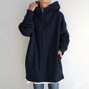 Damenjacke Oversized mit Reißverschluss