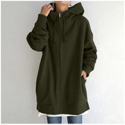 Damenjacke Oversized mit Reißverschluss