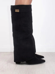 Marie | Damenstiefel Wildleder Kniehoch Elegante Stiefel