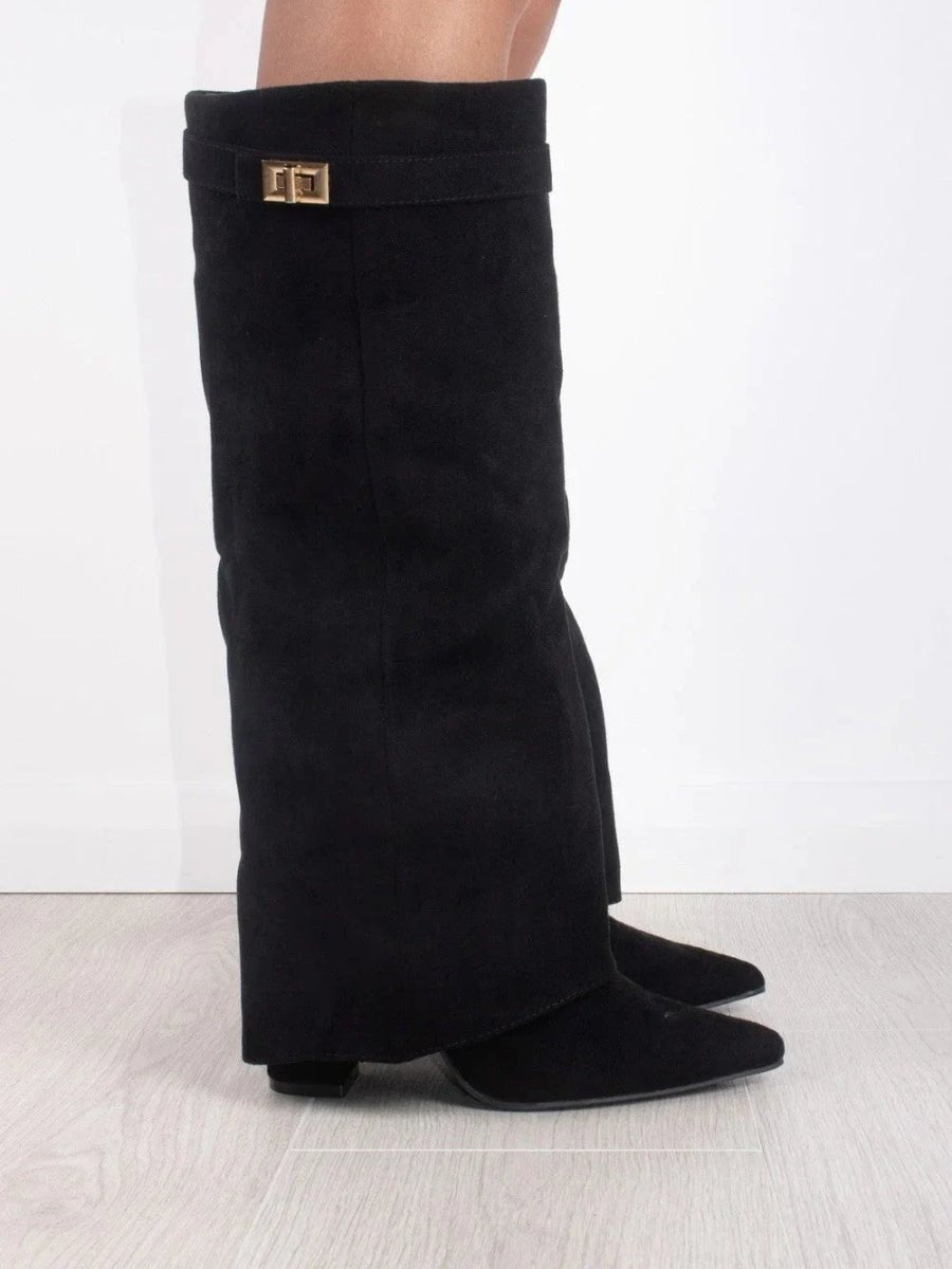 Marie | Damenstiefel Wildleder Kniehoch Elegante Stiefel