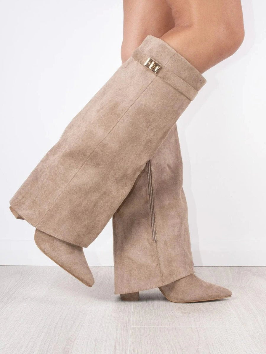 Marie | Damenstiefel Wildleder Kniehoch Elegante Stiefel