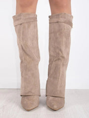Marie | Damenstiefel Wildleder Kniehoch Elegante Stiefel