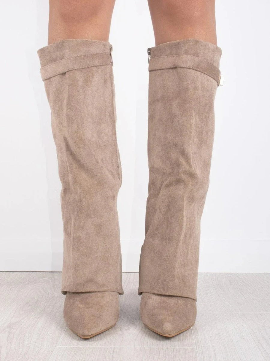 Marie | Damenstiefel Wildleder Kniehoch Elegante Stiefel