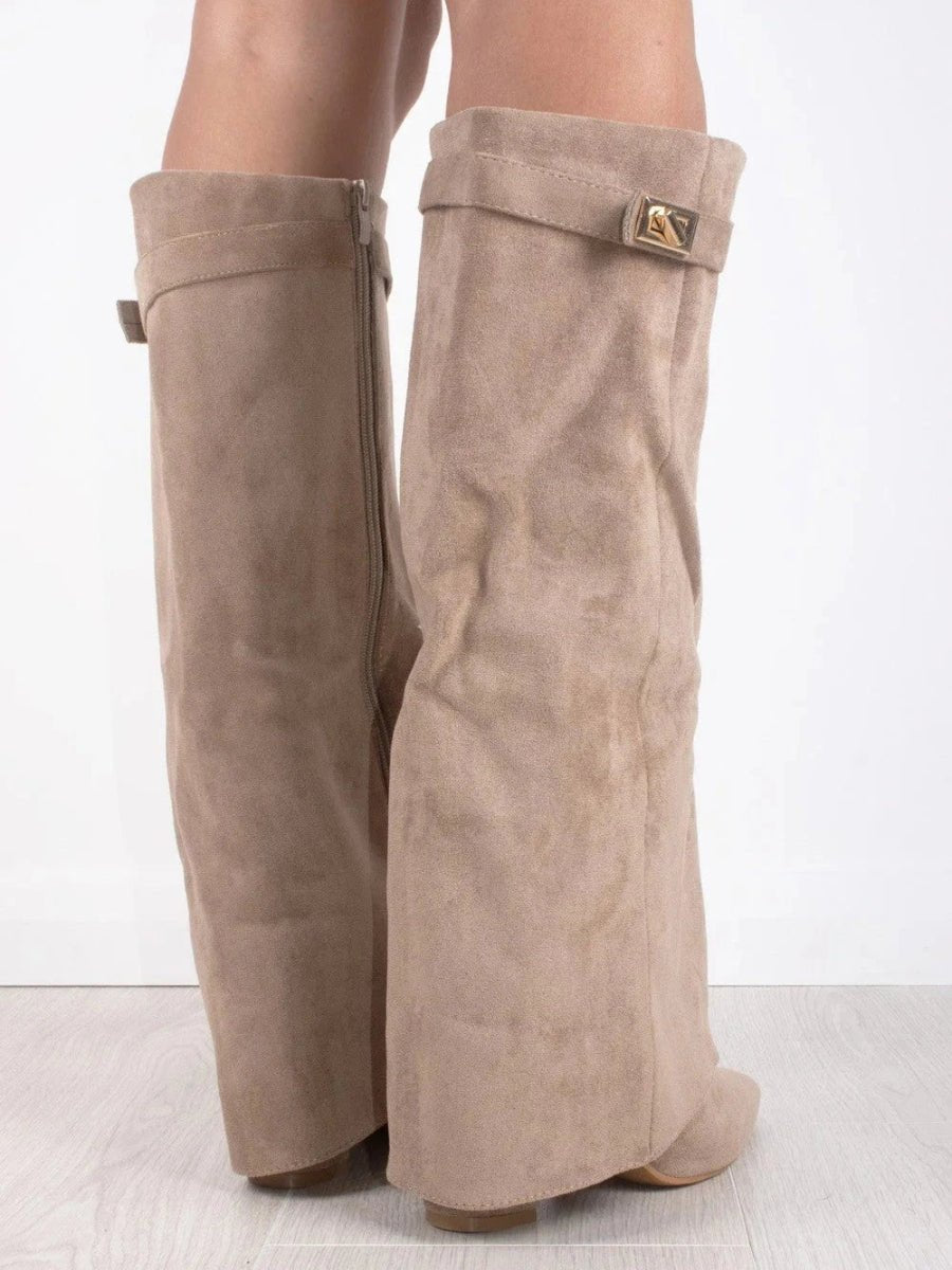 Marie | Damenstiefel Wildleder Kniehoch Elegante Stiefel