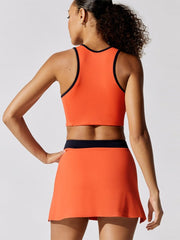 Nova | Orange Racerback Sport-BH mit Kontrastdetail