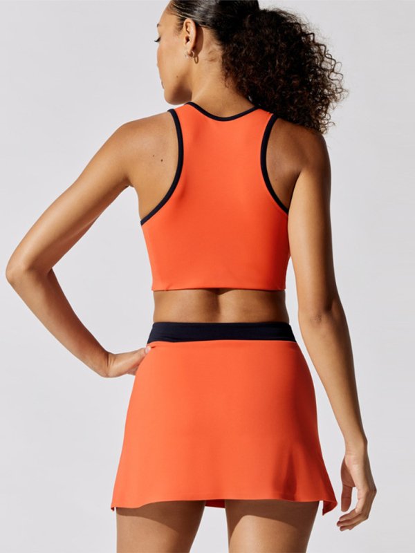 Nova | Orange Racerback Sport-BH mit Kontrastdetail