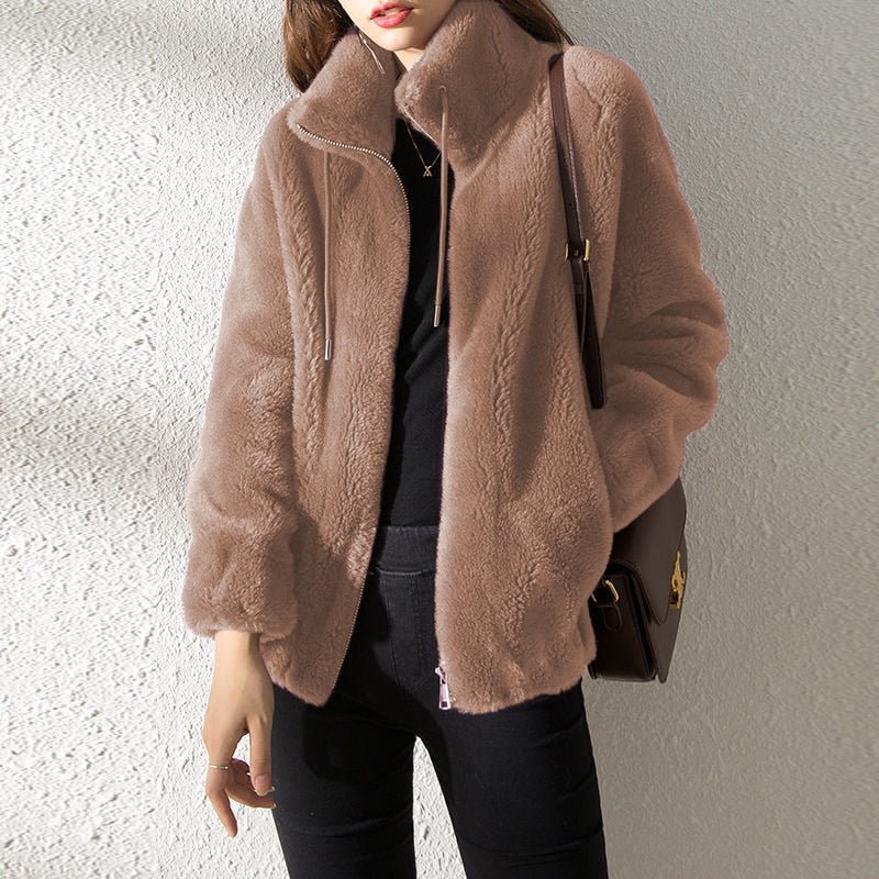Herbstliche Eleganz - Modische Gesteppte Fleecejacke für Damen