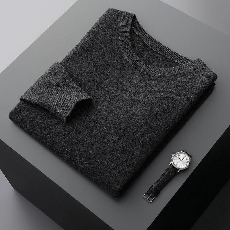 Benjamin | Herren Klassischer Pullover mit Rundhalsausschnitt