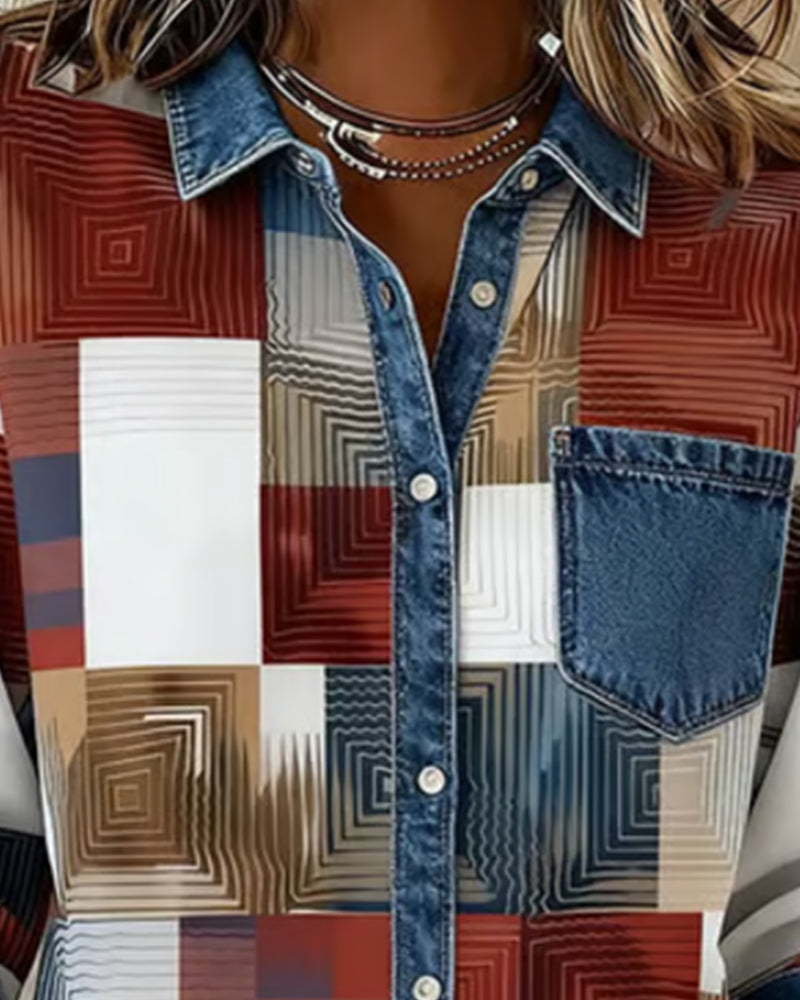 Paula | Damen Shirt modern & farbig mit stilvollem Kragen