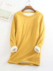 BELEN - LANGES SWEATSHIRT MIT FLEECEFUTTER