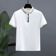 Poloshirt aus Baumwollpiqué mit Kontrastdetail für Herren im lässigen Stil - Mateo