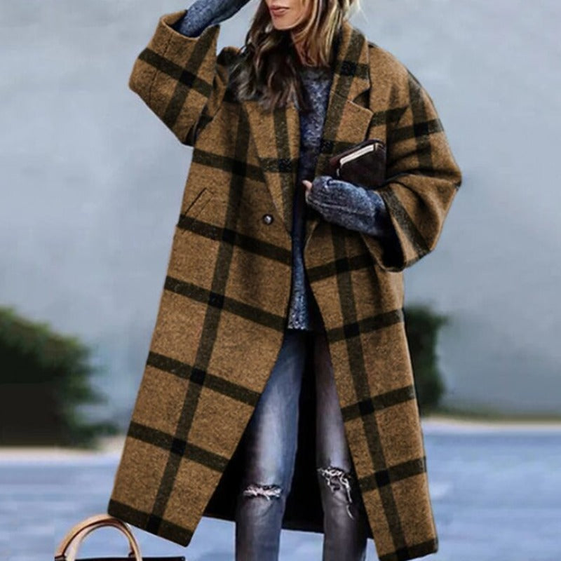 Damen Langer Lässiger Mantel | Herbst