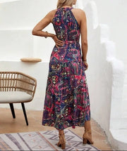 Heidi-Mode | Damen Retro Maxi Halterneck & Vintage-inspiriert
