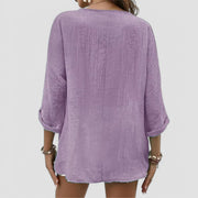 Elena | Handgemachte Bluse mit V-Ausschnitt
